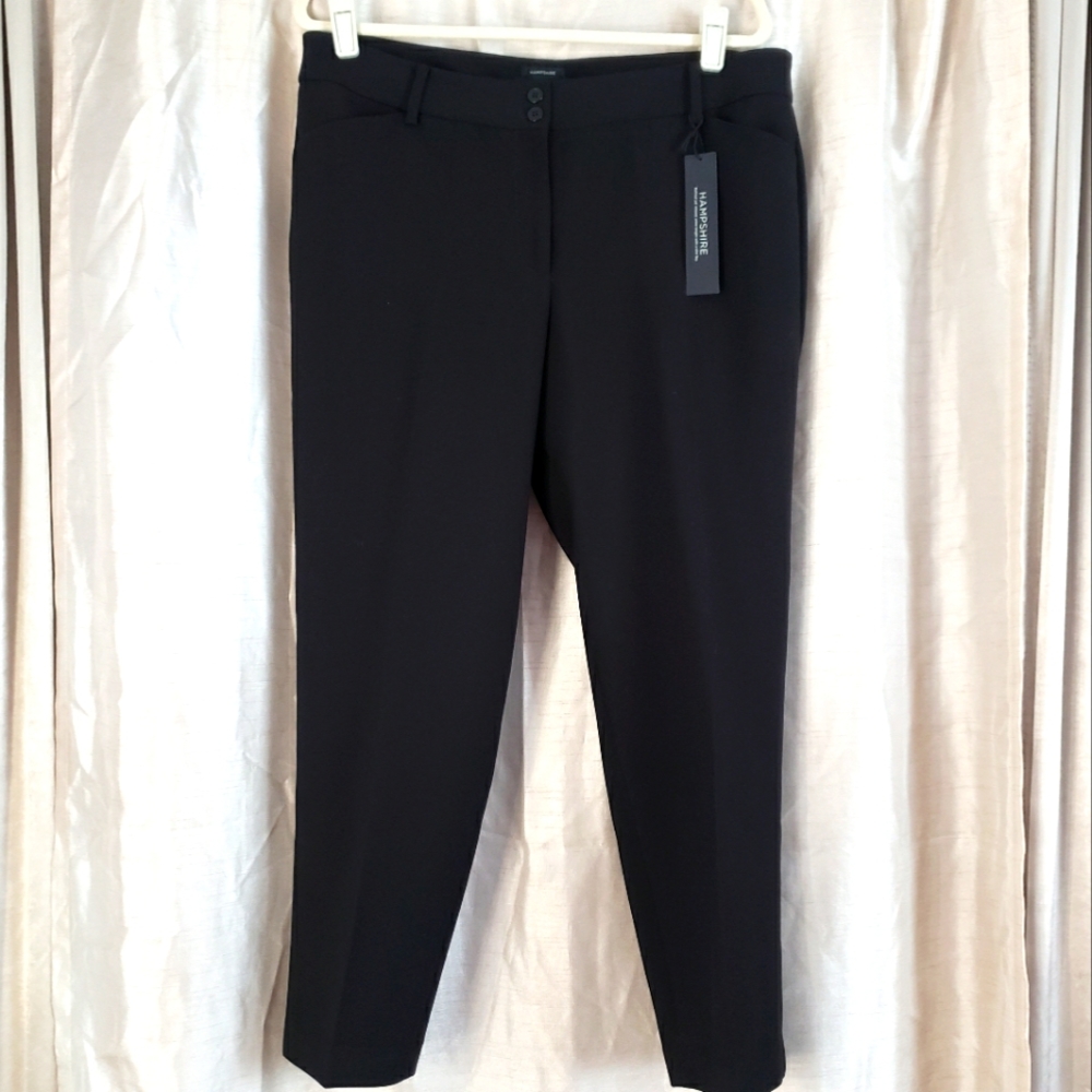 NWT Talbots black Hampshire trousers pants Womens 14 Petite